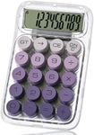 Mr. Pen- Mechanical Switch Calculator, 10 Digits, Purple Calculator, Transparent Body, Large LCD Display, Big Buttons Mechanical Calculator Desktop Calculator, Cute Calculator, Aesthetic Calculator