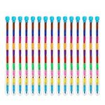 THE TWIDDLERS - 36 Swap Point Rainbow Crayon Pencils, 11 Colours in Each Pen - Multipack Kids Twistable Crayons Birthday Mini Colouring Pencils for Party Bags Favours Fillers, Classroom Prizes Rewards