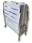 PALMEN SteelX Rollaway Steel Folding Single Bed with 6 Inch Foam Premium Foldable Mattress, Lockable Wheels…