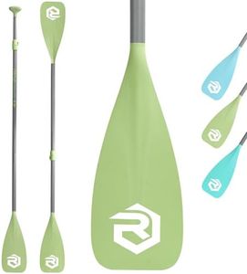 rillrun SUP Paddle - Paddle Board Paddle 4 Piece Stand Up Paddleboard Paddles Lightweight Floating Kayak Paddle - Light Blue - Light Green - Lake Green