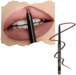 Runway Rogue Designer Liner Lip Pencil, Matte Soft Mocha Lip Liner Pencil and Lip Liner Sharpener, ‘Trendsetter’