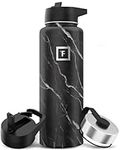 Iron Flask Sports Water Bottle - 1180 ml, 3 Lids (Straw Lid), Vacuum Insulated Stainless Steel, Double Walled, Thermo Mug, Metal Canteen