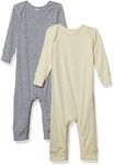 Marky G Apparel Baby Rib Coverall, Heather/Natural, 18 Months