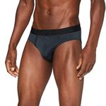 HOM, Mens, Simon HO1 Briefs, Black And Grey Stripes, M