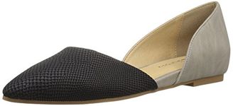 CL by Chinese Laundry Women's Hearty Pointed Toe Flat, Black/Grey Snake, 5.5 UK