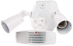 RAB Lighting STL110RW Stealth 110 Sensor with Twin Die Cast R90 PAR-38 Floods, Aluminum, 110 Degrees View Detection, 1000W Power, 120V, White