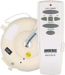 Anderic UC7051R Replacement kit for Hunter/Hampton Bay Ceiling Fan Receiver for - Includes RR7078TR Remote Control and UC7051R Receiver - UC7051RKIT