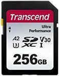 Transcend TS256GSDC340S-E SD Card, 256 GB, UHS-I, U3, V30, A2, Ultra Performance (Maximum Transfer Rate 160MB/s), Data Recovery Software