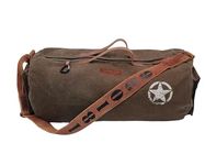 The House of Tara Canvas Duffle Bag for Travel 25 L | Sports Duffel Bags for Men and Women with Waterproof Inner Lining & Adjustable Strap | Cotton Gym Bags with Quick Access Pockets (Brown)