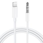 iSkey Aux Cord for iPhone, 3.5mm Aux Cable for Car Compatible with iPhone 13 12 11 XS XR X 8 7 6 iPad iPod for Car Home Stereo, Speaker, Headphone, Support All iOS Version - 3.3ft