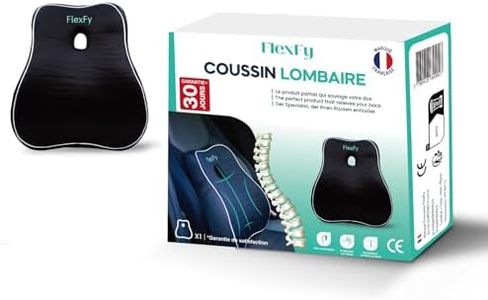 Coussin Lombaire Ergonomique épais en Mousse à Mémoire de Forme - Bon Maintien du Dos pour soulager la Posture & Douleur Lombaire - pour Siège de Bureau, canapé- Voiture- siège Gaming -Housse Lavable