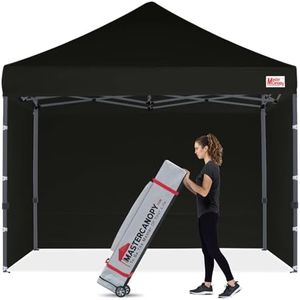 MasterCanopy Heavy Duty Pop-up Gazebo tent with Sidewalls (3x3M,Black)