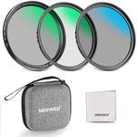 NEEWER 67mm UV/CPL/ND Lens Filter Kit with Hard Shell Storage Case, Multicoated Optical Glass & Aluminum Alloy Frame, UV + Circular Polarizer (CPL) + Neutral Density (ND4) Filter for Camera Lens