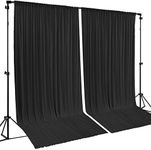 Black Backdrop Curtain 2 Panels-Wri