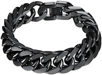 Prosteel Mens Minimal Black Bracele