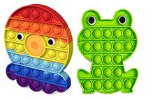 FunBlast Pop It - Popit Game, Poppet for Kids, Pop It Toy, Pop It Toys for Kids, Octopus with Frog Pop it Fidget Toy for Kids, Pop It Fidget Toy, Pop It Big, Pop It for Girls (Pack of 2 Pcs)