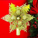 Kapoor Crafts Christmas Tree Topper Star for Christmas Tree Decoration Ornaments (Golden)