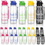 15 Pcs Gerrii Water Bottles Bulk Employee Appreciation Gifts Thank You for Being Awesome Water Bottles Bulk Gifts Staff Coworker Employees Team Gifts Teacher Gift (Clear with Colorful Printing)