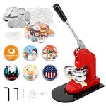 BEAMNOVA Button Maker Machine DIY Round Pin Maker Kit, 58mm / 2.28 in (About 2-1/4 Inch) Badge Press Machine with 1000 Button Parts Supplies