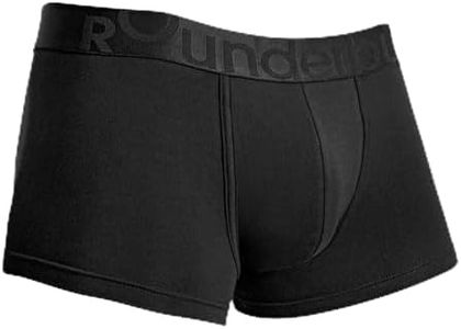 Rounderbum | Mens Underwear - Mens Boxer Briefs - Boxer with Butt Enhancing Pads - Body Shaper - Padded Underwear Shapewear, Black Padded Trunk Jc02n, X-Large