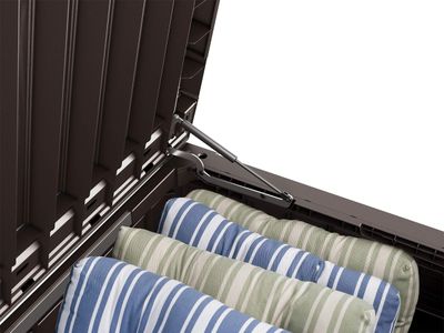 Keter Westwood 570L Outdoor Storage Box – Brown Wood Effect, All-Weather