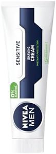NIVEA MEN Shaving Creme Sensitive Designed for Sensitive Skin, Featuring an Active Comfort, Chamomile, Hamamelis and Nivea Cream for a Comfortable, Soft Shave 100ml (Pack of 4)