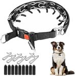 Dog Prong Training Collar, Lnichot Prong Collar for Dogs Dog Choke Pinch Collar with Comfort Tips & Quick Release Snaps Adjustable Pet Training Collar for Small Medium Large Dogs (M,3mm,14-18" Neck)