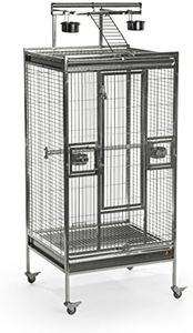 Prevue Pet Products Stainless Steel Play top Bird Cage, Stainless Steel, Medium