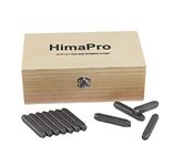 HimaPro 5/16 Inch 8mm Letter and Number Stamp Set 36pcs 40Cr Alloy Steel Metal Stamp Number & Letter Punch Set in a Wooden case