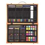 Darice 80-Piece Deluxe Art Set – Art Supplies for Drawing, Painting and More in a Compact, Portable Case - Makes a Great Gift for Beginner and Serious Artists