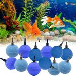 VAYINATO® (Pack 0f 20) 1 Inch Ball Shaped Fish Tank Aquarium Oxygen Aerator Air Stone | Multi Colour by Petzlifeworld