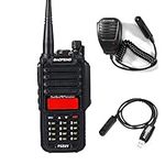 Walkie Talkie P52UV Dual Band Long Range Rechargeable Two Way Radio VHF 144-146MHz/UHF 430-440MHz Handheld Ham Radio (Black)