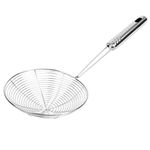 uxcell Cookware Net Colander Mesh Ladle Perforated Spoon Skimmer Strainer 13.4 Inch Long