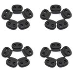 RuiLing 20-Pack 1917mm Dual Hole Cord Lock Plastic Spring Loaded Fastener Bungee Rope Toggle Stopper Slider Toggle Clamp DIY Apparel Sewing Accessories Black