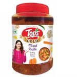 TOPS Gold Mixed Pickle- 900 gm | Perfect blend of nine Farm-Fresh seasonal vegetables and healthy mustard oil prepared from finest mustard seeds.