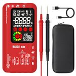 BSIDE Smart Digital Multimeter Infrared Thermometer Rechargeable Pocket Voltmeter 9999 Counts Electrical Amp Tester, Measure High/Low Voltage Diode, Capacitance Current Ohm Continuity Voltage Tester