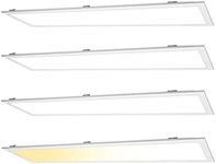 CycevSun 1x4 FT LED Flat Panel Light 0-10V Dimmable 3000K-4000K-5000K 3 Color Selectable & 20W-30W-40W 3 Wattage Selectable, 12X48 inch LED Drop Ceiling Light Fixture, 4400LM, 4 Pack
