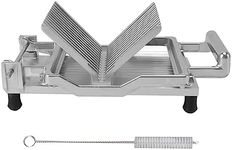 Respicefinem Manual Stainless Steel Cheese Cutter with 10mm Thickness Non-Slip Base and Comfort Grip Handle for Slicing Cheese Bread Fruits and More