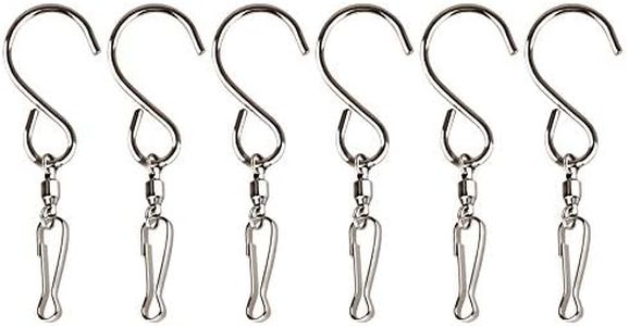 Kuuqa Swivel Hooks Clips for Hanging Wind Spinners Wind Chimes Crystal Twisters Party Supply(6 Pack)