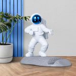 Street27® Astronaut Figurine Showpiece for Home Décor Idols for Office Desk Table, Creative Phone Stand Holder Desk Accessories Tabletop Statue for Gift Gifting Items Birthday Decoration (Blue A)