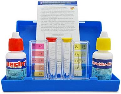 Hecht Brandneuer Profi Wassertester Chlor - Für eine perfekte Messung Ihrer Wasserqualität – Idealer Schnelltest mit Phenol Red – Innovativer Schütteltest für optimale Wasserpflege H060601