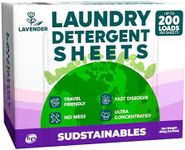Laundry Detergent Sheets (200 Loads) - Eco Friendly Laundry Soap Detergent Strips I Eco Friendly, Zero Waste, Plastic Free, Planet Friendly (Lavendar)