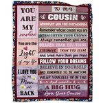 AJIIUSV to My Cousin Gifts Throw Blanket Cousin Blankets from Cousin Birthday Gifts Christmas Thanksgiving New Year 50"x60"