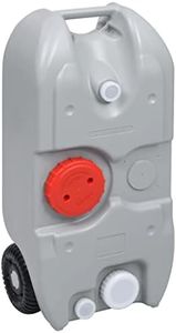 vidaXL Réservoir d'eau sur Roues pour Camping Stockage d'eau Toilette Lavabo Evier de Camping-Car Caravane Voyage Portable 40 L Gris