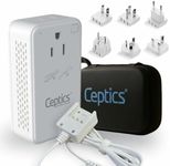 Ceptics Step Down Voltage Converter US to Europe - 200W Convert 220V to 110V for Curling Iron, Straightener, Charger – USB-A & C Fast Charging – SwadApt Type A, B, C, E/F, G, I Included