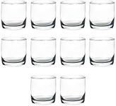 DISCOUNT PROMOS Whiskey Glasses 10 oz Set of 10, Bulk Pack - Heavy Base Old Fashioned Glass, Perfect for Scotch, Bourbon, Whiskey, Cocktail - Clear Bottom Color