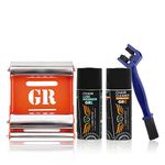 Grand Pitstop GRoller Medium (Bikes < 220 kgs and Tyre Width <180 mm) with Motorcycle Chain Cleaning Brush Blue and GRC Chain Cleaner, GRL Chain Lube (160ml)