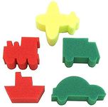 Anthony Peters Sponge painting stamper shapes - Transport theme - Pack of 5 shapes - Childrens arts and crafts, AP/012/SPT