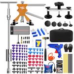 Super PDR 148PCS Car Dent Puller Kit, Paintless Dent Repair Tools with High Viscosity Puller Tabs, Gold Dent Puller Lifter, Dent Light Board for Big & Small Dents, Dings or Hail Damage