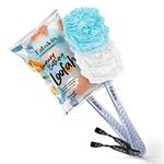 Fabskin Bath Body Brush Loofah For Men & Women With Long Handle | Body Bath Brush | Back Scrubber For Bathing | Made In India (Blue)